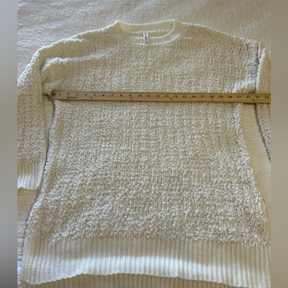 Zenana Premium White Popcorn Sweater. Size XL #Coastal #Minimalism #Neutral - Picture 3 of 6